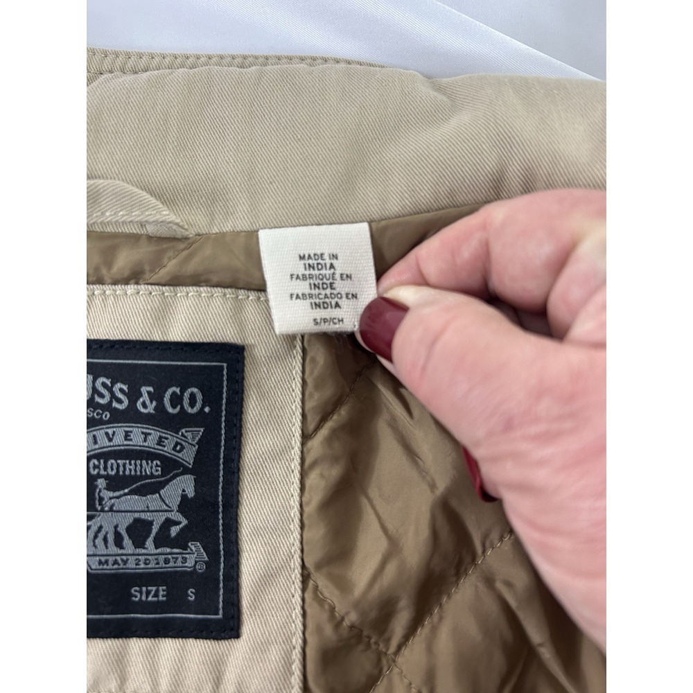 Levi's Men's‎ Miramar Military Jacket Tan Khaki Cotton Trucker Barn Coat S $108 - Picture 12 of 13
